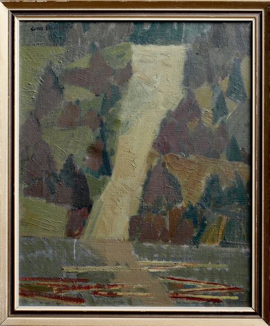 Original Vintage Mid Century Oil Painting from Sweden