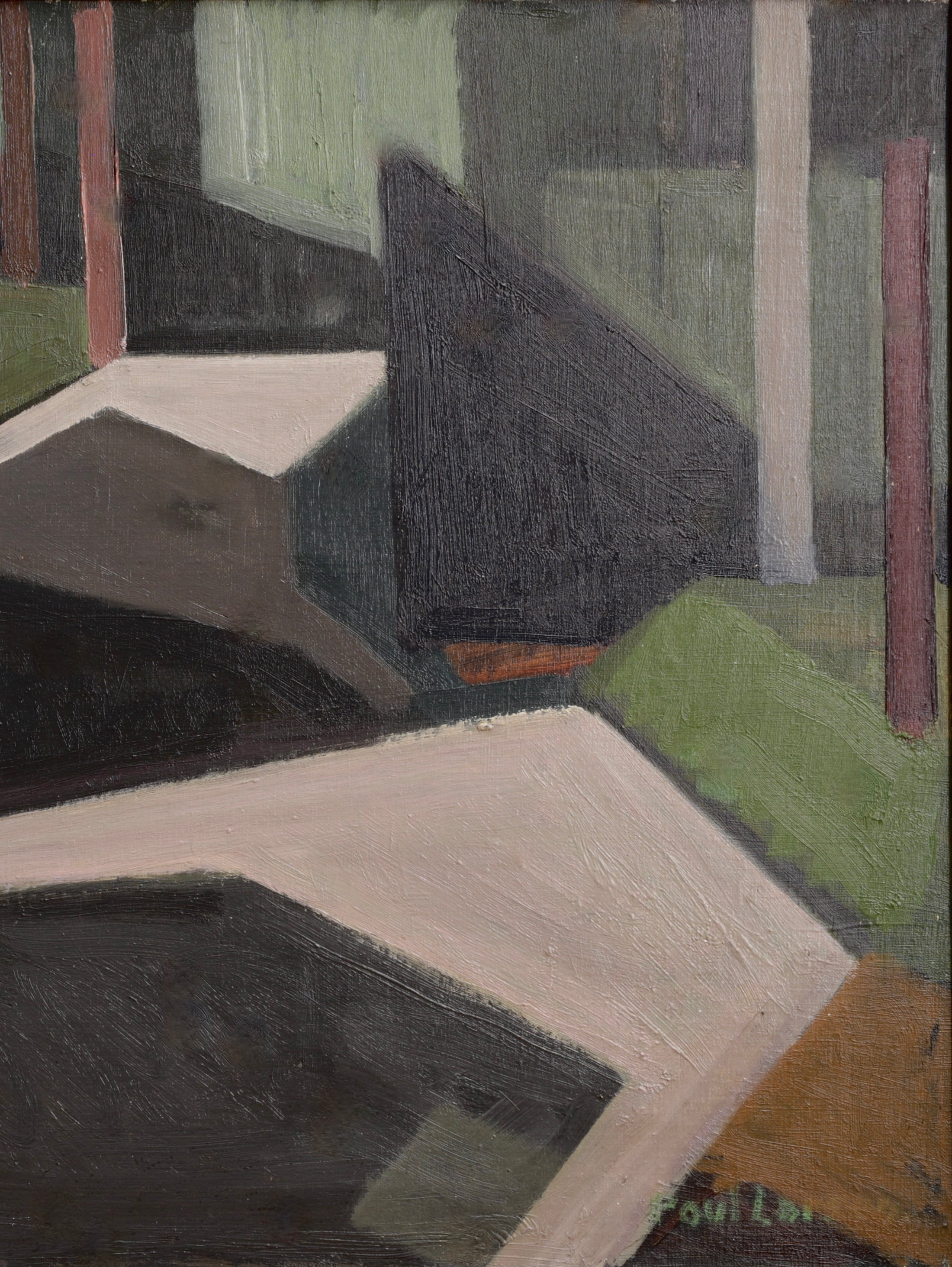 Mid Century Vintage Original Landscape Oil Painting from Sweden