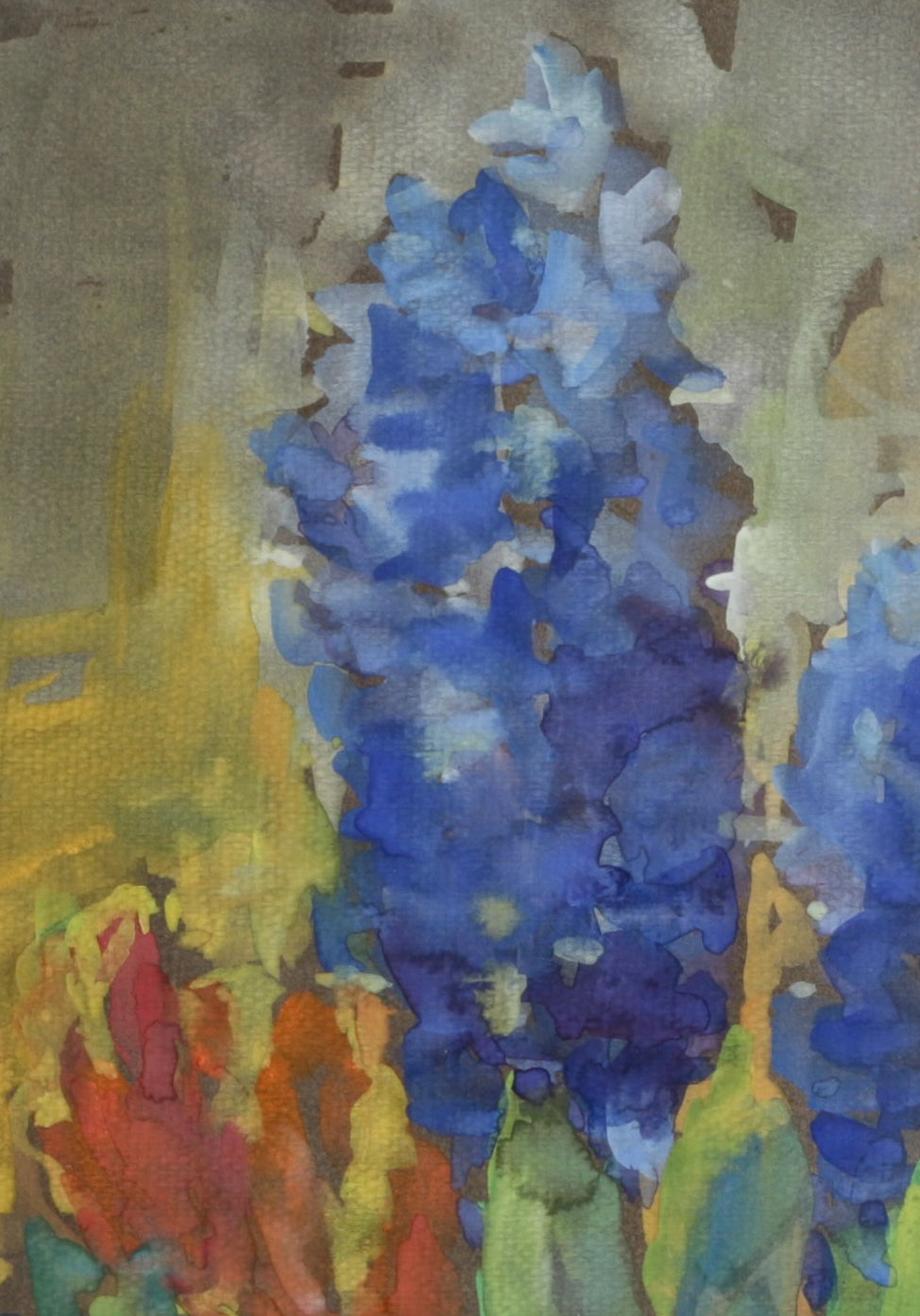 Vintage Original Mid Century Original Floral Painting from Sweden