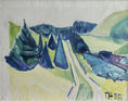Load image into Gallery viewer, Mid Century Original Landscape Oil Painting from Sweden 1958
