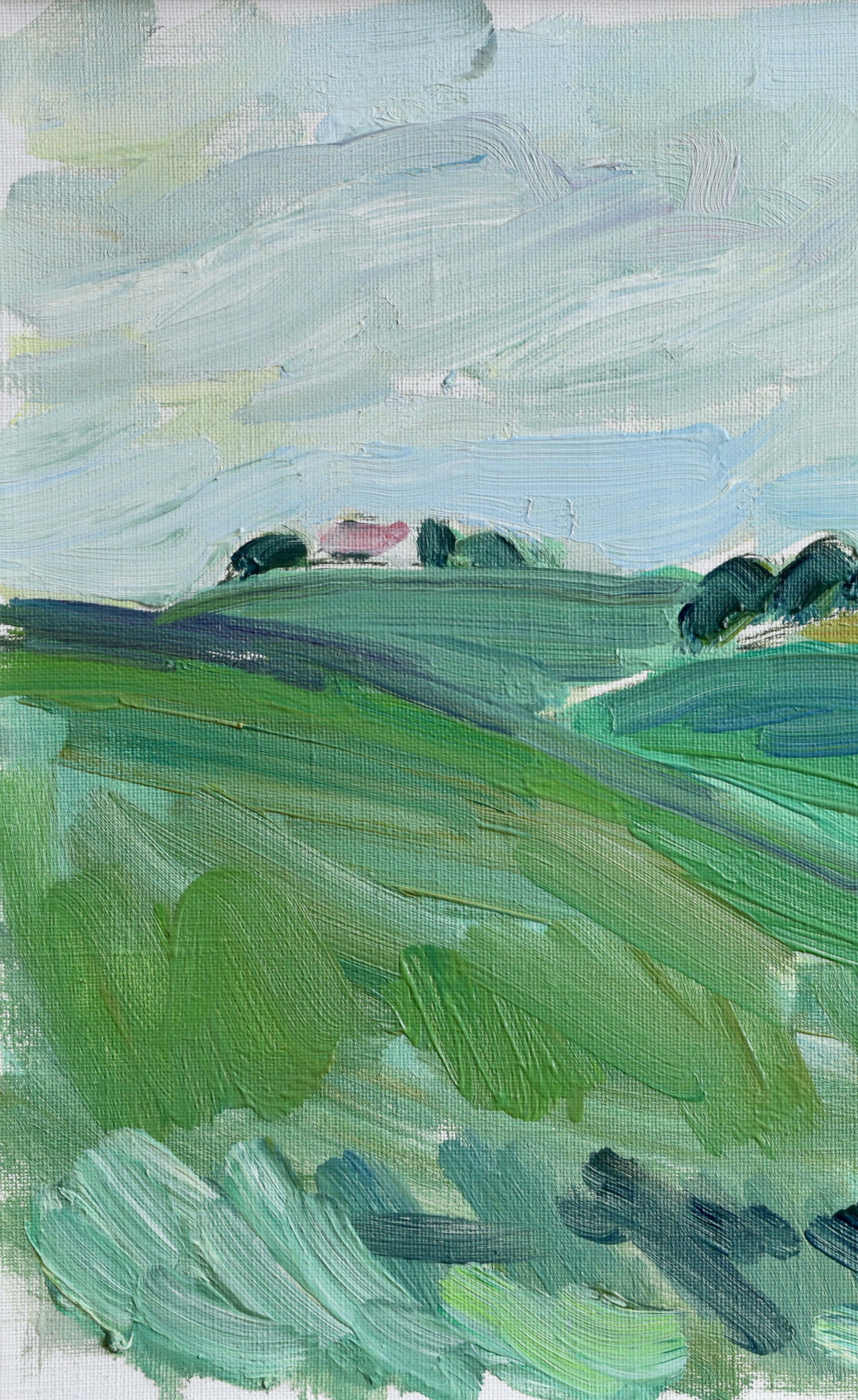 Vintage Original Landscape Oil Painting from Sweden 1972