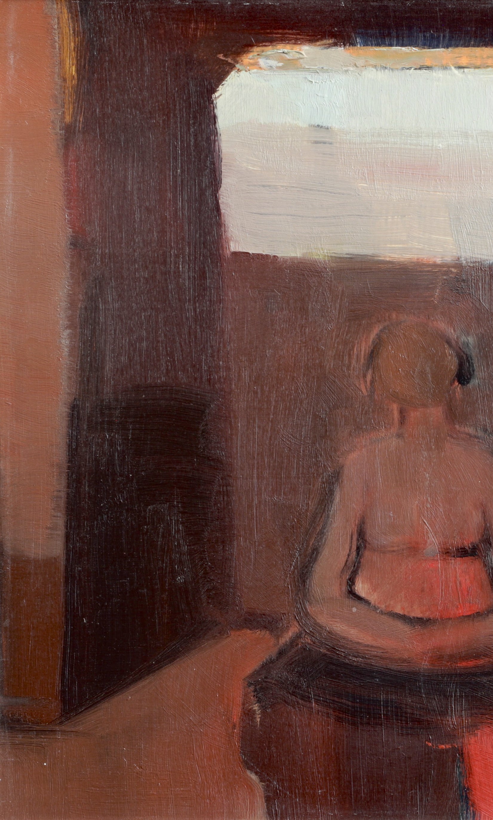 Vintage Mid Century Original Interior Oil Painting from Sweden