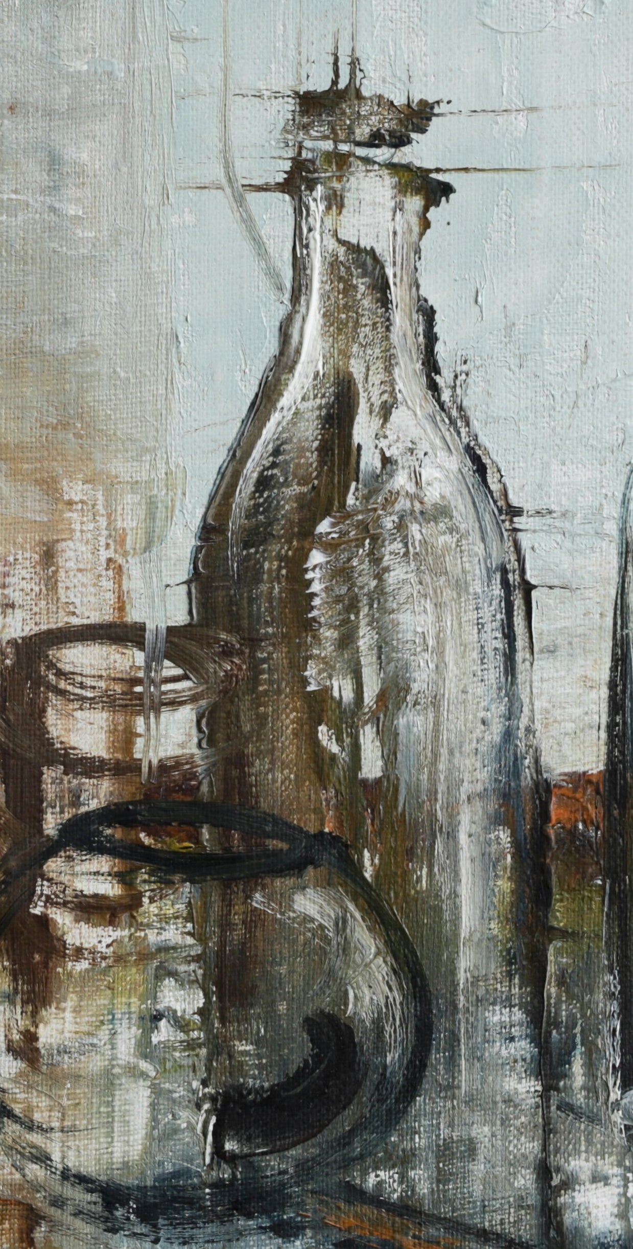 Original Vintage Still Life Oil Painting from Sweden 1974