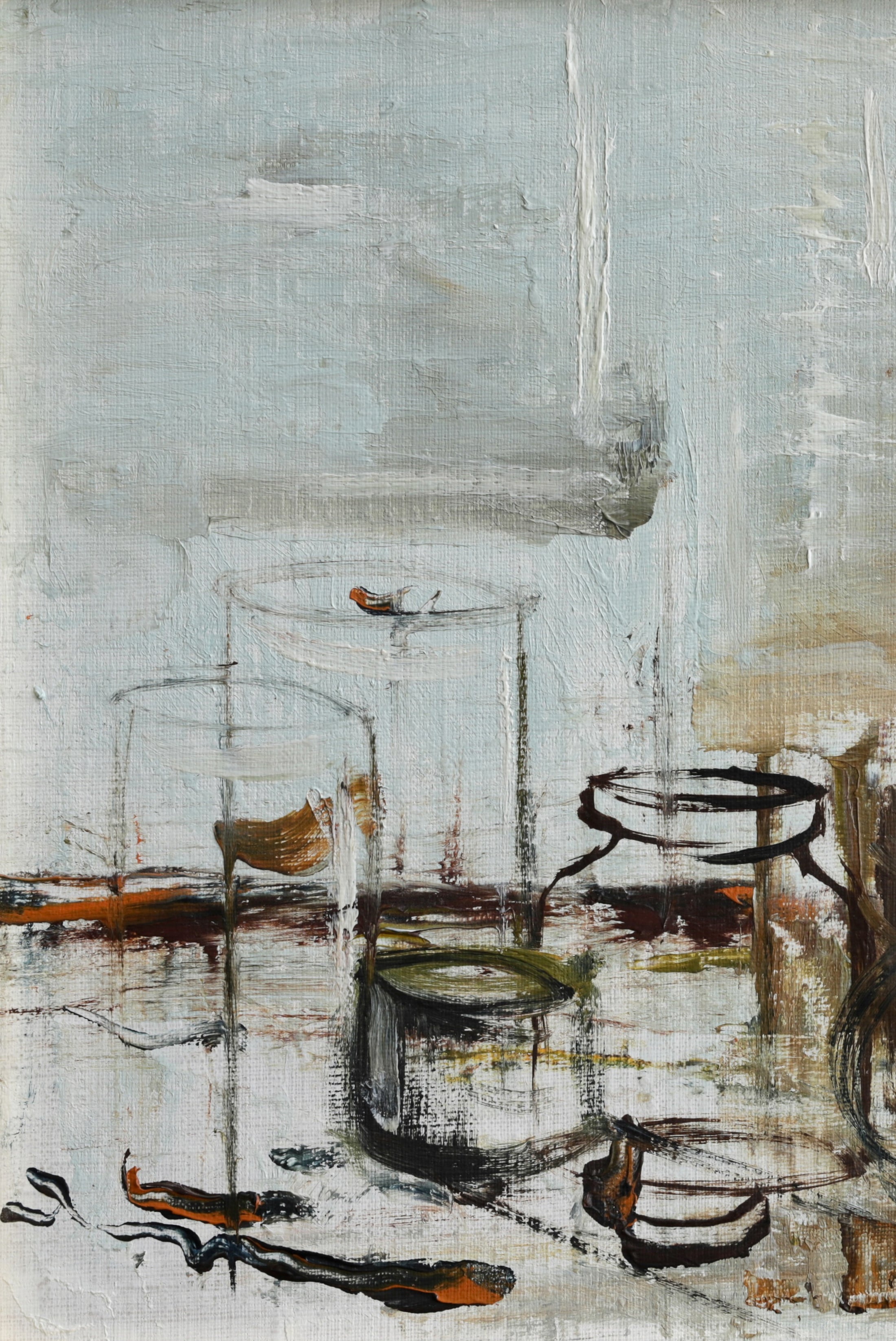 Original Vintage Still Life Oil Painting from Sweden 1974