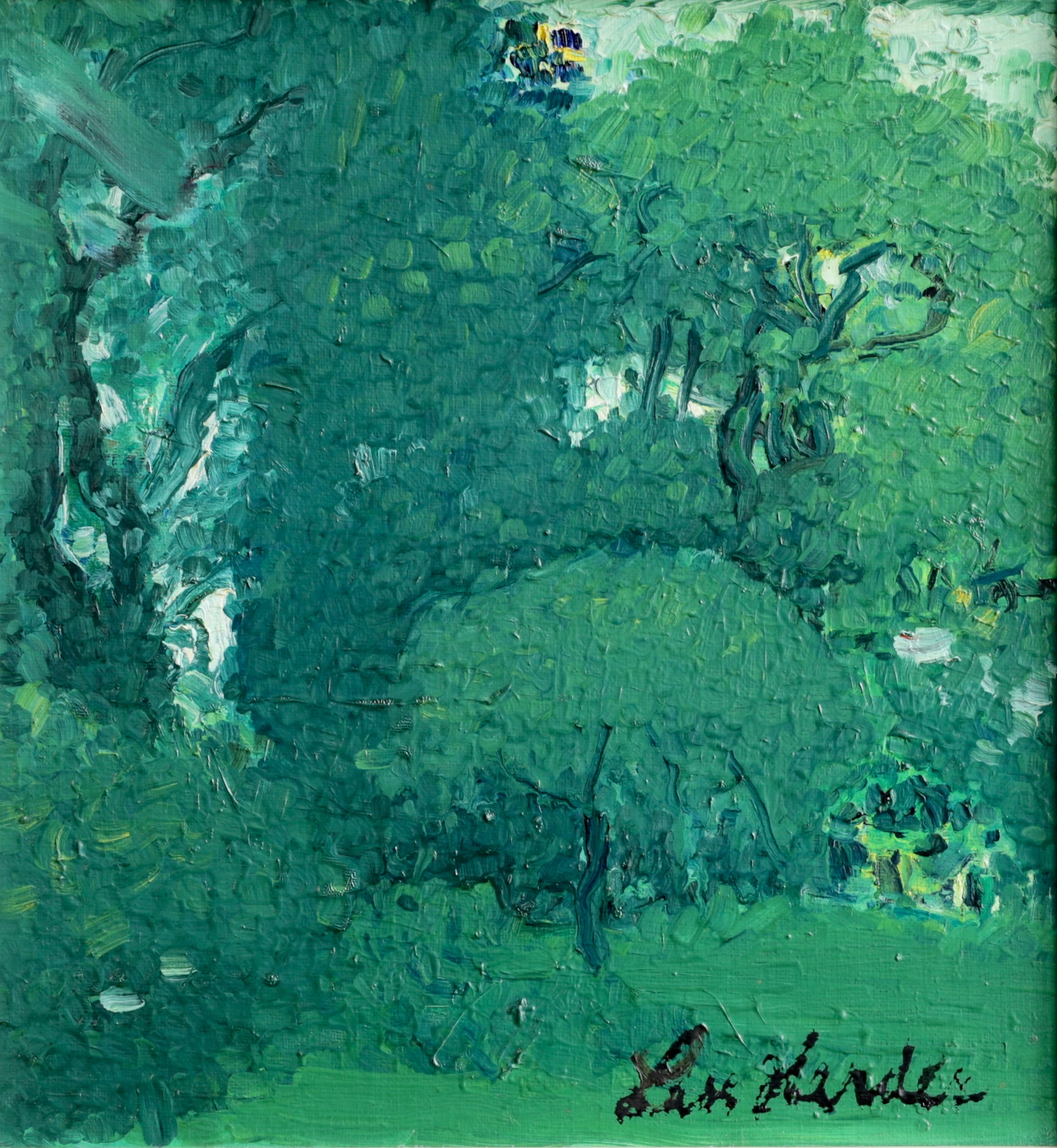 Vintage Original Mid Century Oil Painting Landscape from Sweden