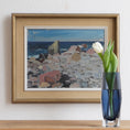 Load image into Gallery viewer, Vintage Mid Century Coastal Oil Painting from Sweden 1946

