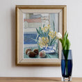 Load image into Gallery viewer, Mid Century Vintage Original Floral Oil Painting from Sweden 1954
