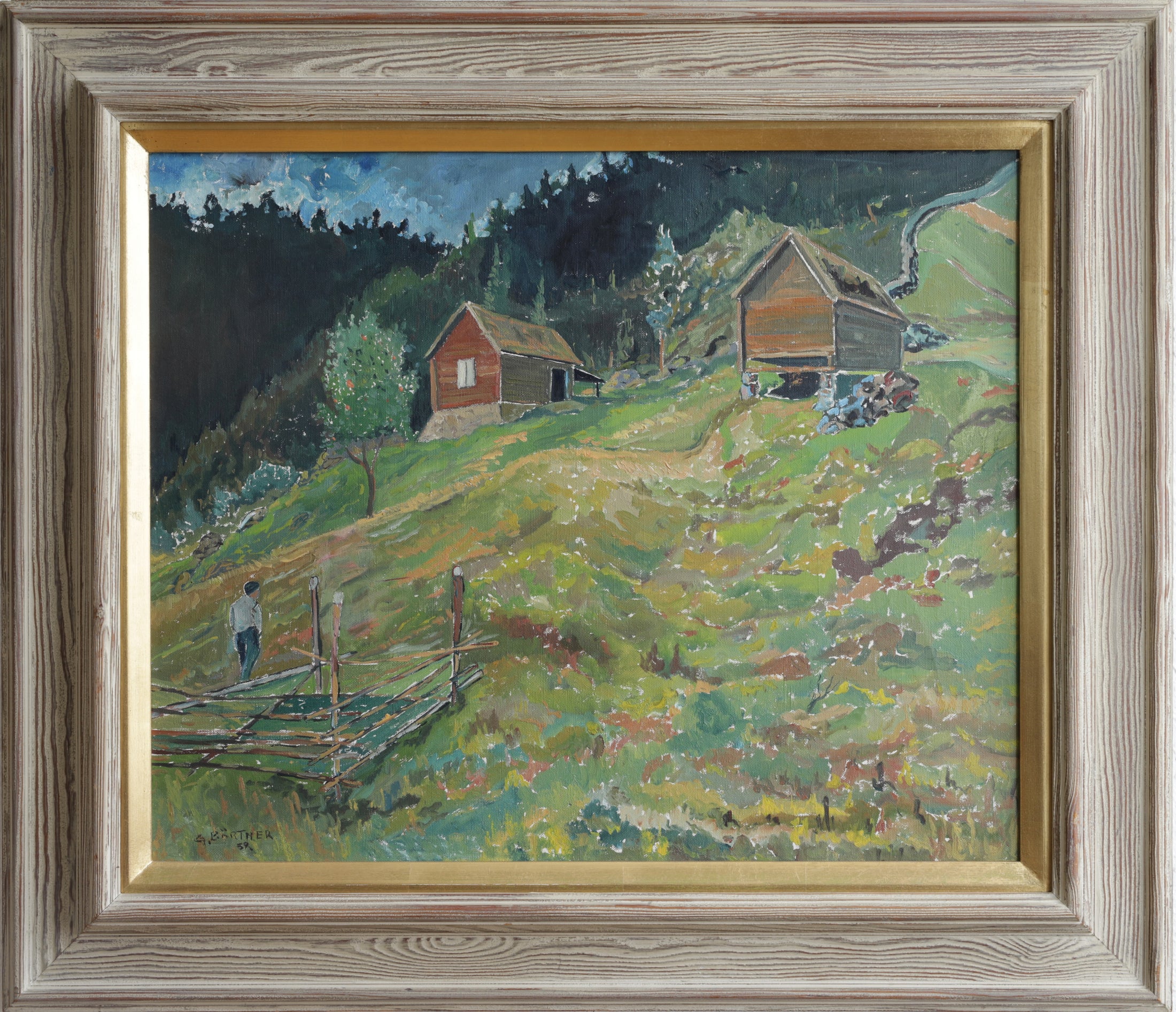 Vintage Art Mid Century Landscape