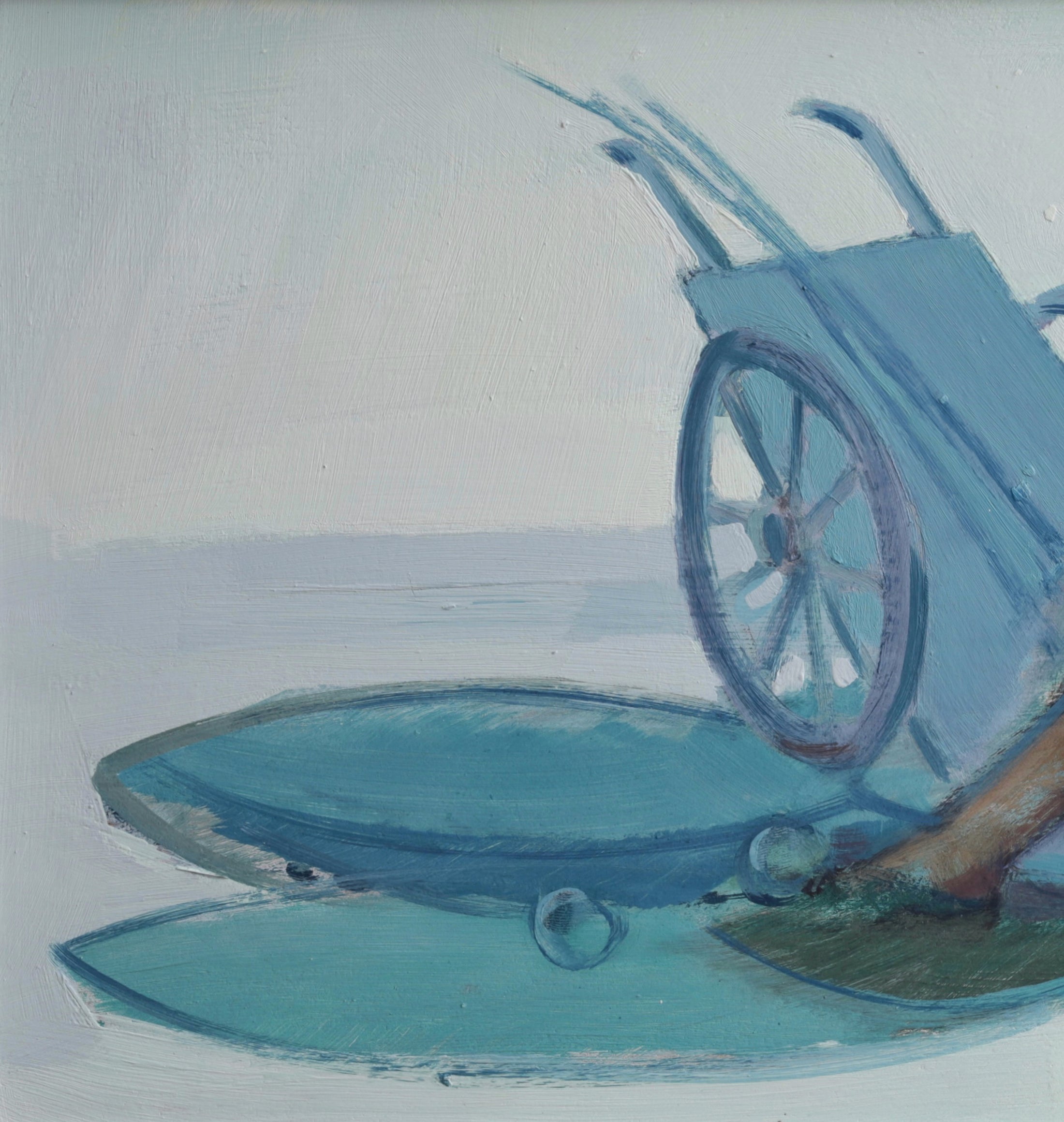 Mid Century Original Coastal Oil Painting from Sweden