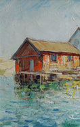 Load image into Gallery viewer, Original Vintage Art Coastal Oil Painting from Sweden
