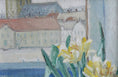 Load image into Gallery viewer, Mid Century Vintage Original Floral Oil Painting from Sweden 1954
