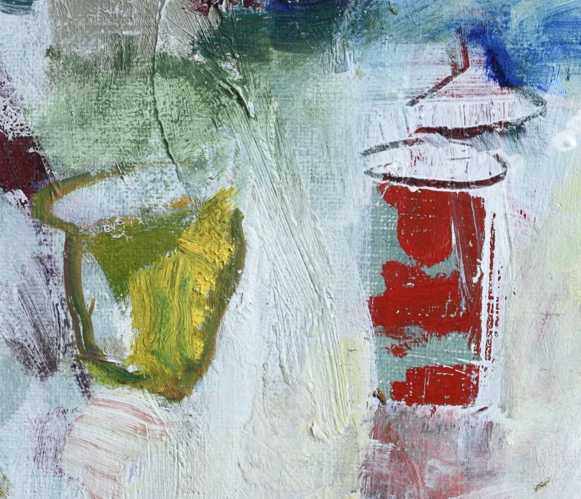 Original Vintage Abstract Oil Painting from Sweden