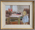 Load image into Gallery viewer, Vintage Art Mid Century Original Oil Painting from Sweden
