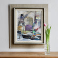 Load image into Gallery viewer, Original Vintage Art Harbor Oil Painting From Sweden
