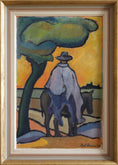 Load image into Gallery viewer, Original Mid Century Original Horse Oil Painting from Sweden
