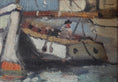 Load image into Gallery viewer, Original Vintage Art Sailboat Oil Painting By T Ahlm Sweden
