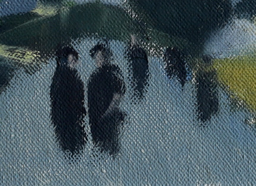 Vintage Original Landscape Oil Painting from Sweden