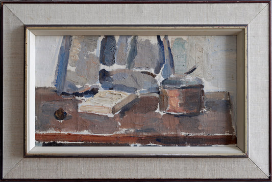 Vintage Art Room Kitchen Still Life Oil Painting From Sweden by N Larsson