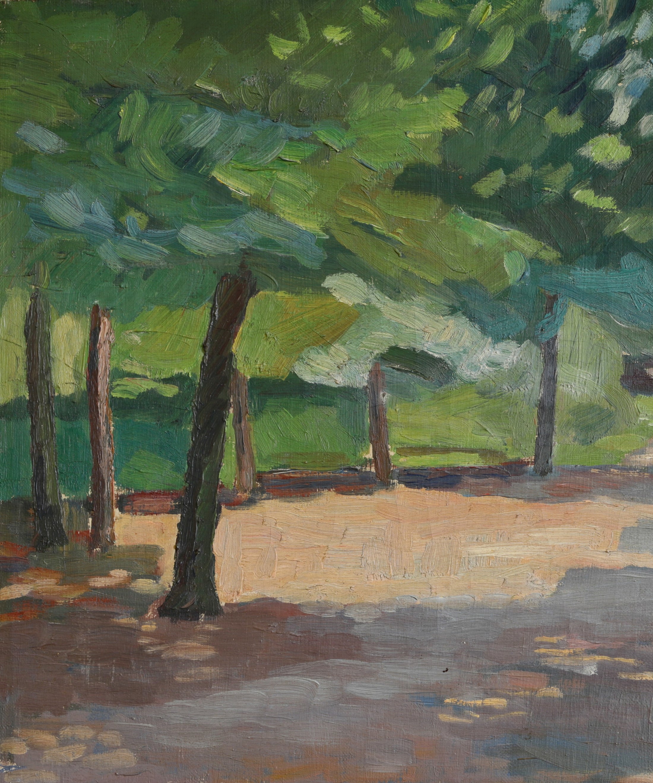 Mid Century Vintage Original Oil Painting 1949