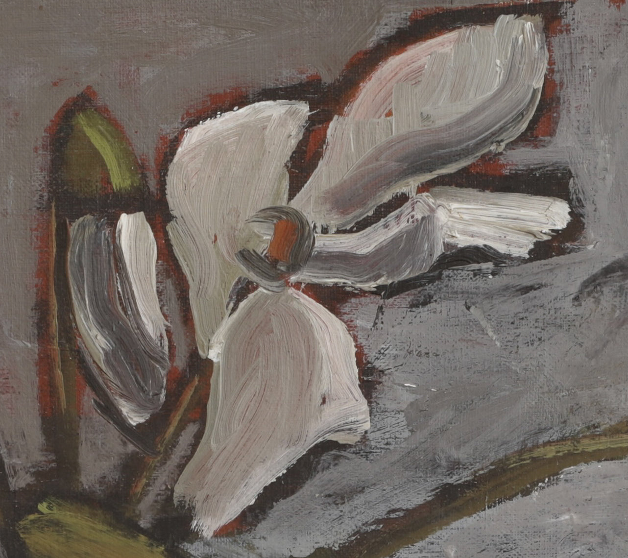 Mid Century Vintage Art Room Still Life Oil Painting from Sweden