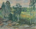Load image into Gallery viewer, Vintage Art Original Mid Century Landscape Oil Painting from Sweden
