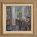 Load image into Gallery viewer, Swedish Vintage Figure in Interior Oil Painting From Sweden
