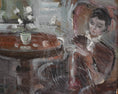 Load image into Gallery viewer, Swedish Vintage Figure in Interior Oil Painting From Sweden
