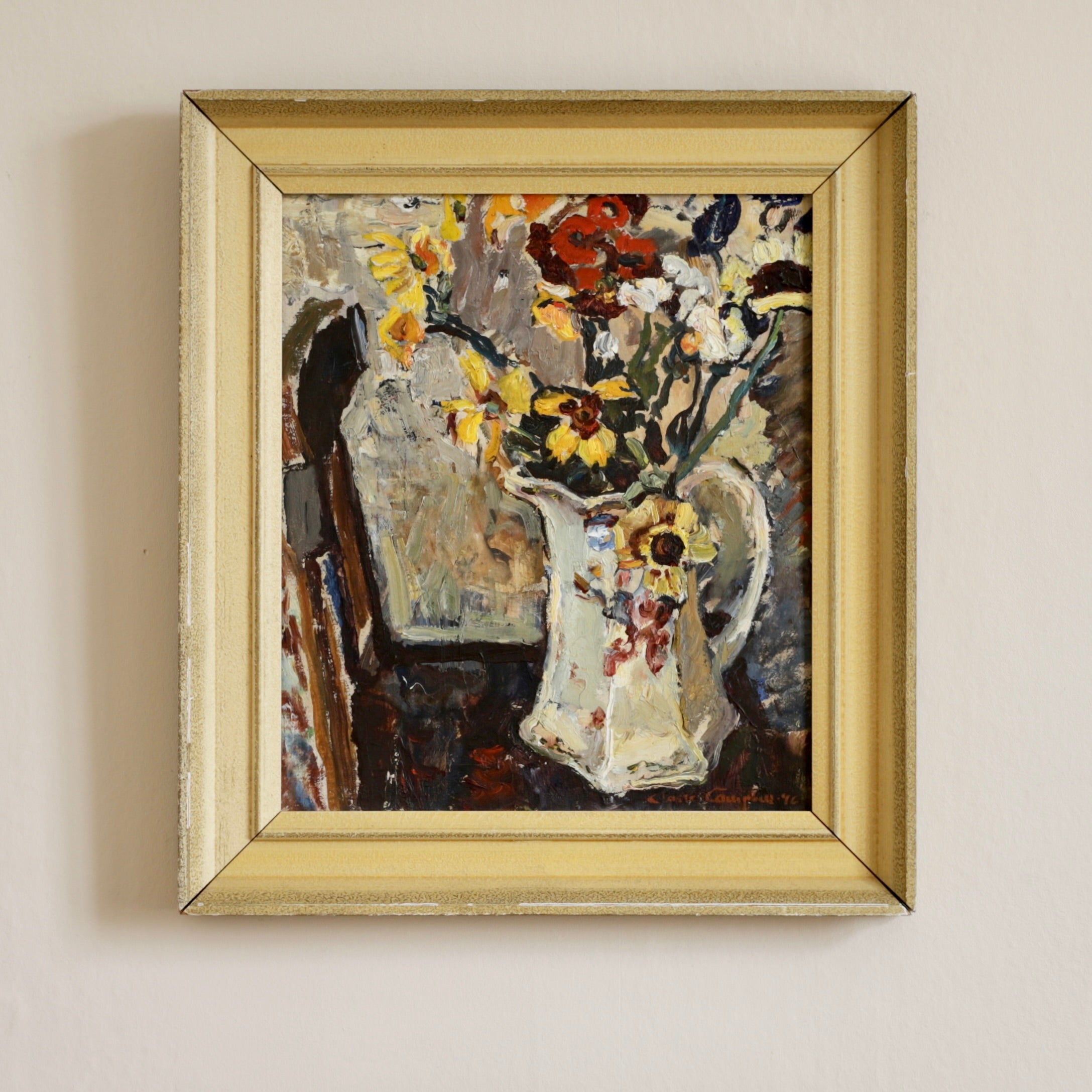Mid Century Still Life Oil Painting from Sweden