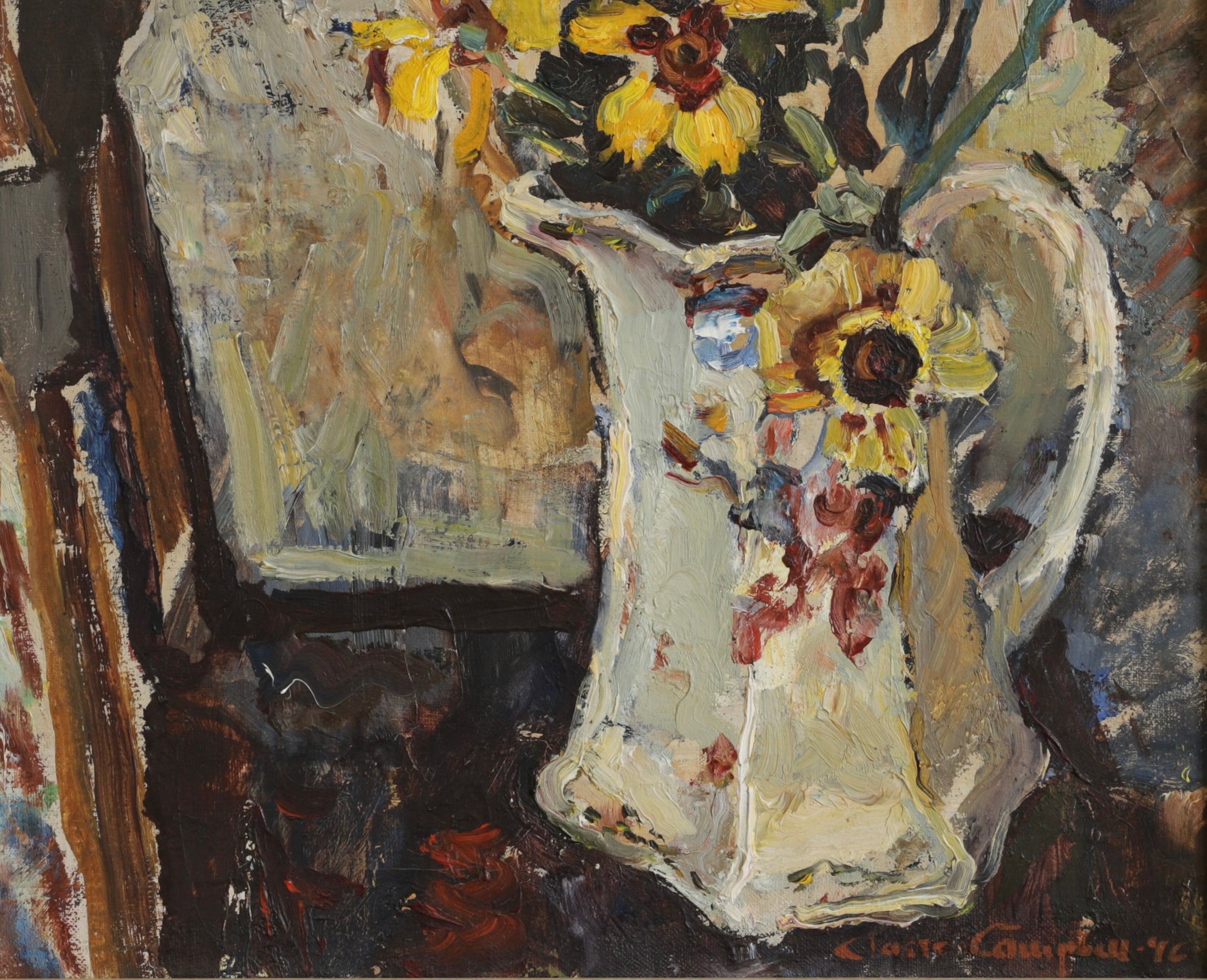 Mid Century Still Life Oil Painting from Sweden