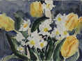 Load image into Gallery viewer, Original Vintage Watercolor of Spring Flowers from Sweden
