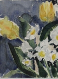 Load image into Gallery viewer, Original Vintage Watercolor of Spring Flowers from Sweden
