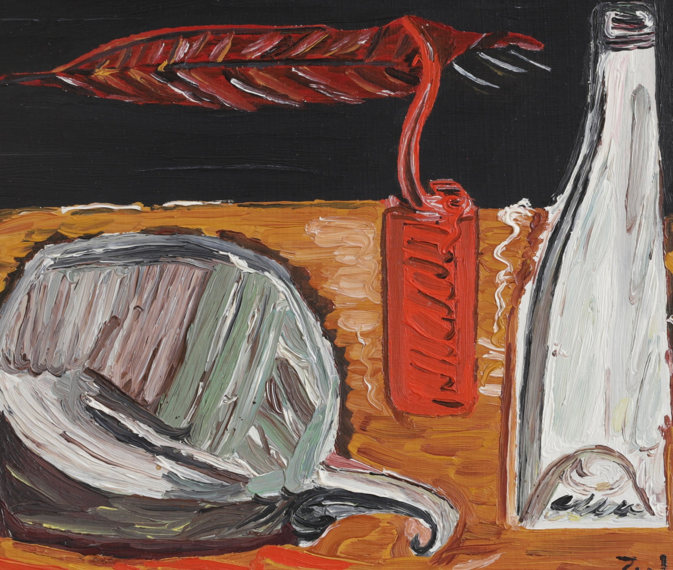 Vintage Art Mid Century Original Still Life from Sweden
