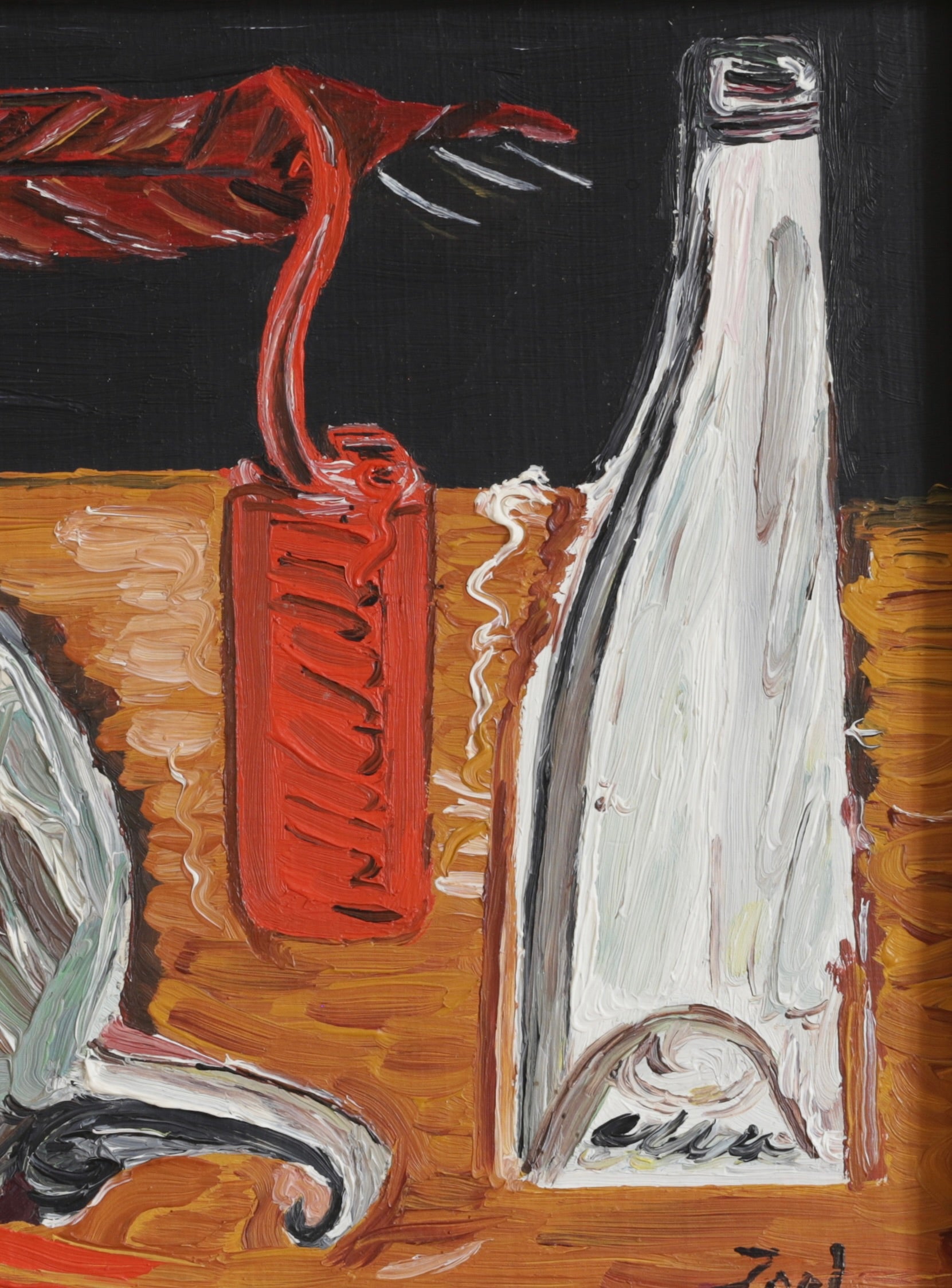 Vintage Art Mid Century Original Still Life from Sweden