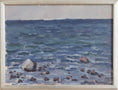 Load image into Gallery viewer, Vintage Art Room Original Mid Century Coastal Oil Painting from Sweden
