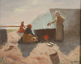 Load image into Gallery viewer, Vintage Mid Century Coastal Oil Painting from Sweden

