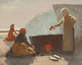 Load image into Gallery viewer, Vintage Mid Century Coastal Oil Painting from Sweden
