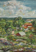 Load image into Gallery viewer, Vintage Art Original Landscape Oil Painting from Sweden
