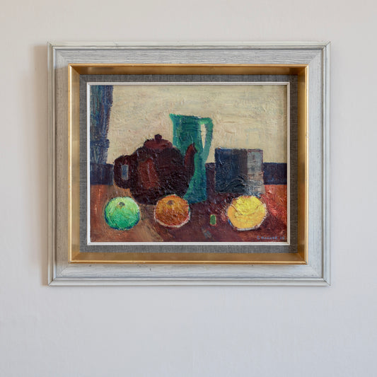Vintage Art Room Original Mid Century Still Life 1967