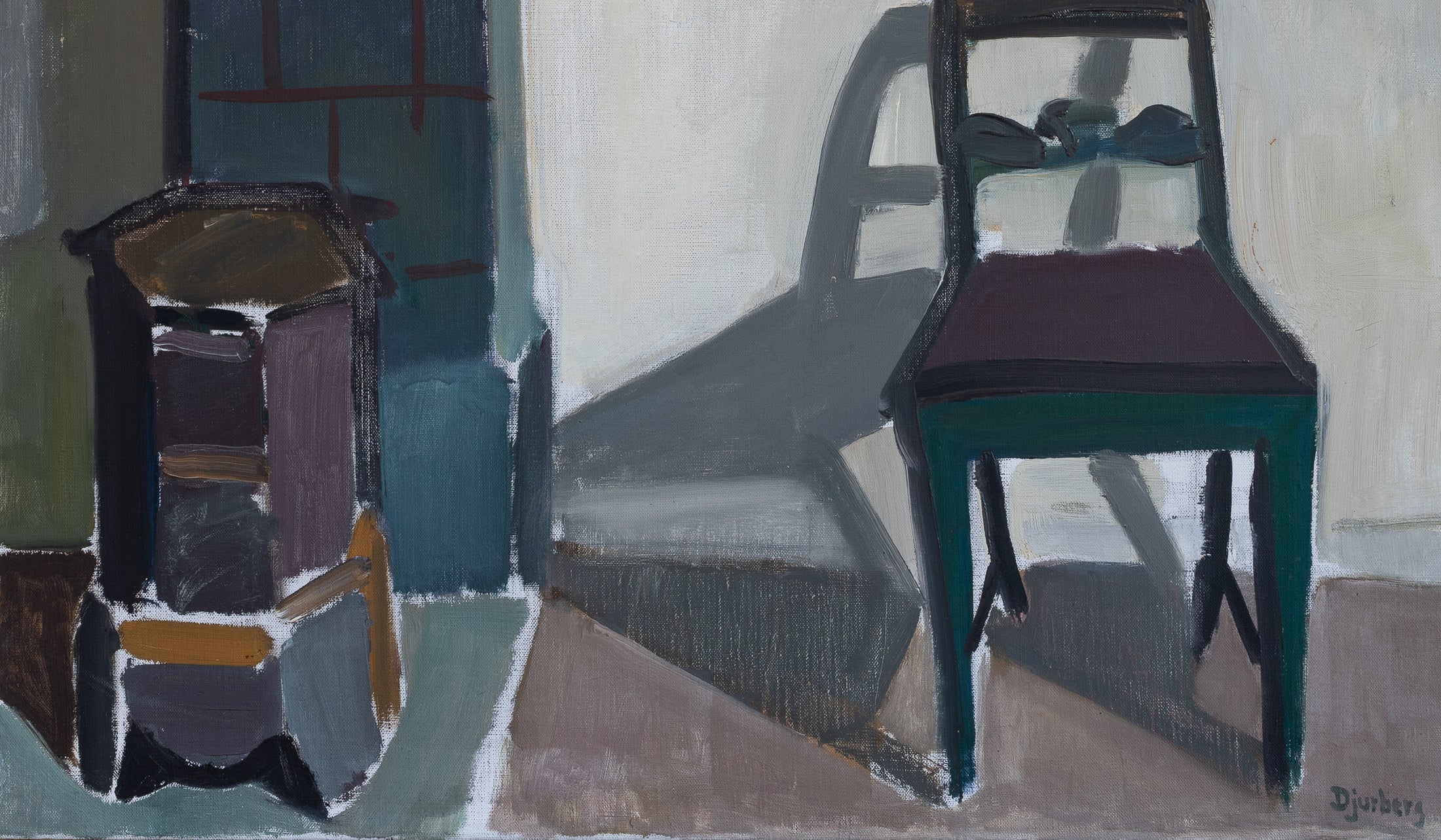 Original Vintage Art Interior Oil Painting from Sweden