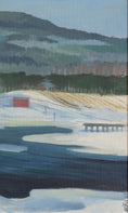 Load image into Gallery viewer, Mid Century Vintage Original Winterscape Oil Painting from Sweden
