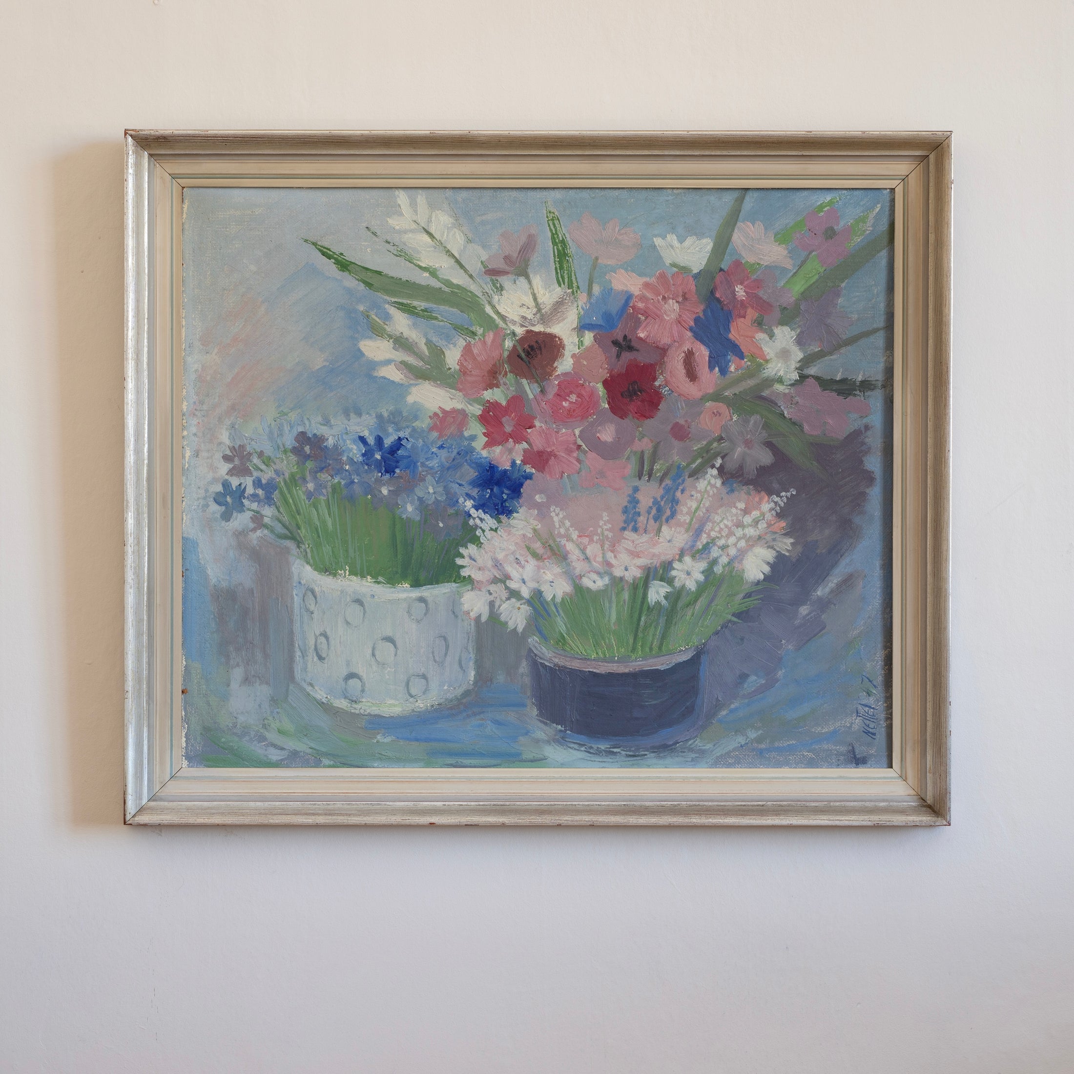 Vintage Mid Century Floral Still Life from Sweden