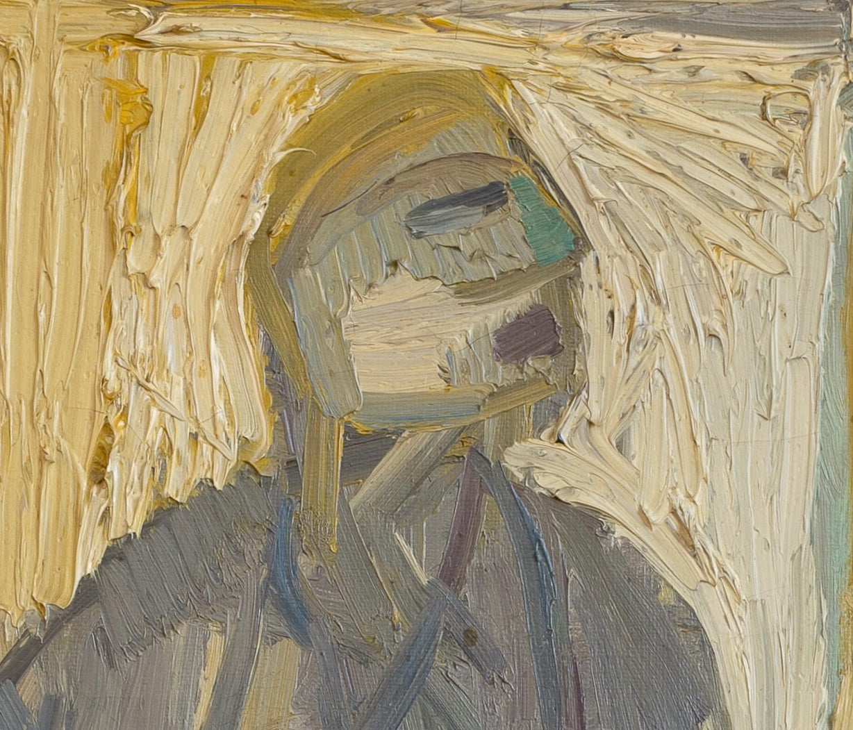 Original Vintage Art Figurative Oil Painting from Sweden