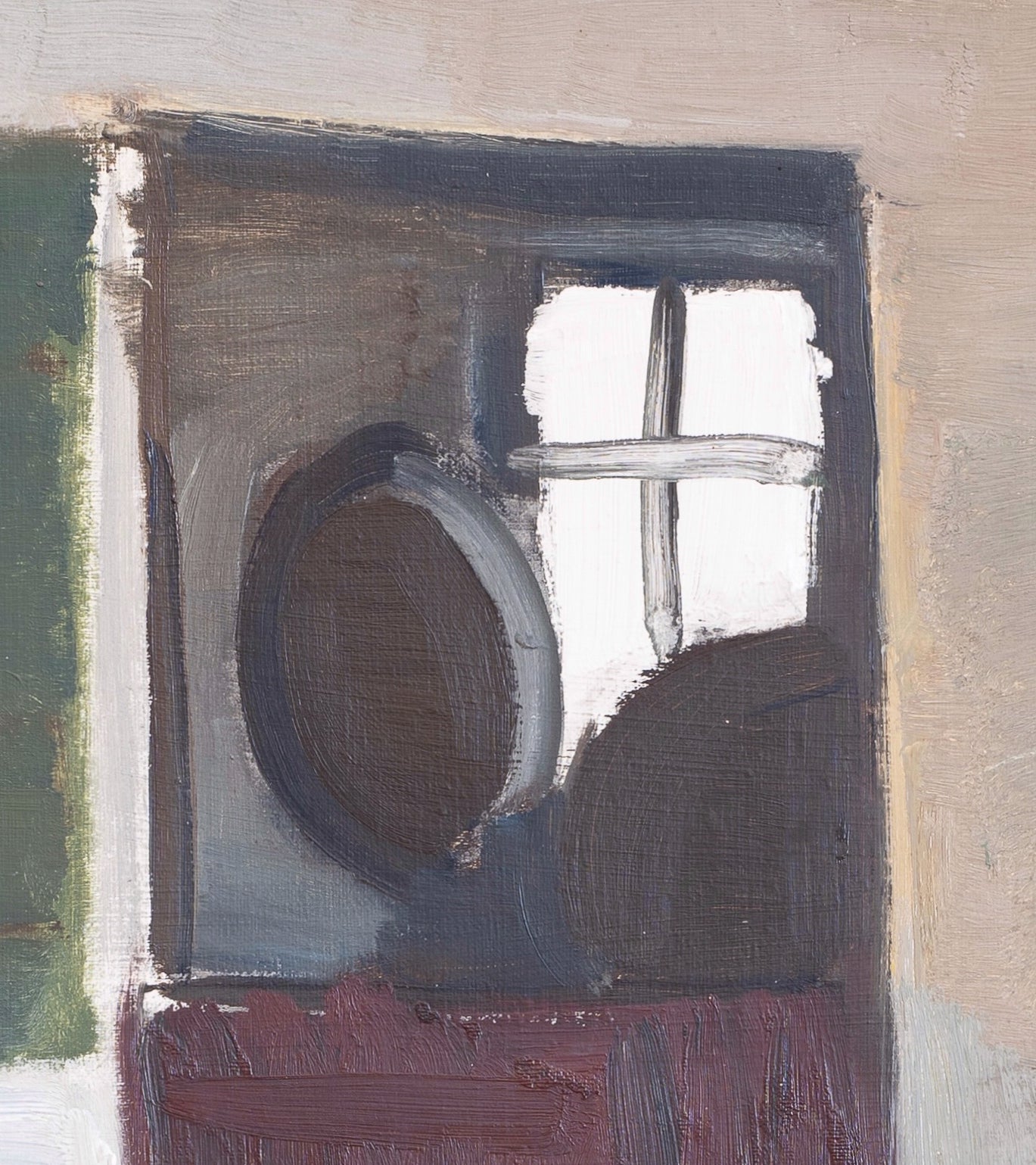 Vintage Art Original Interior Oil Painting from Sweden
