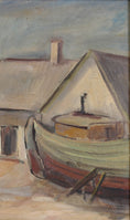 Load image into Gallery viewer, Vintage Art Original Swedish Coastal Oil Painting
