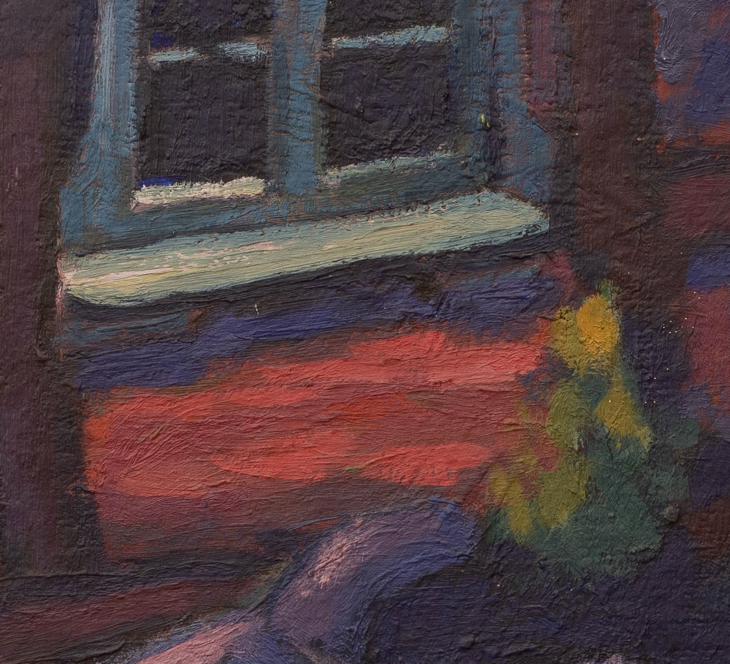 Vintage Art from Sweden Original Garden Oil Painting