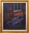 Load image into Gallery viewer, Vintage Art from Sweden Original Garden Oil Painting
