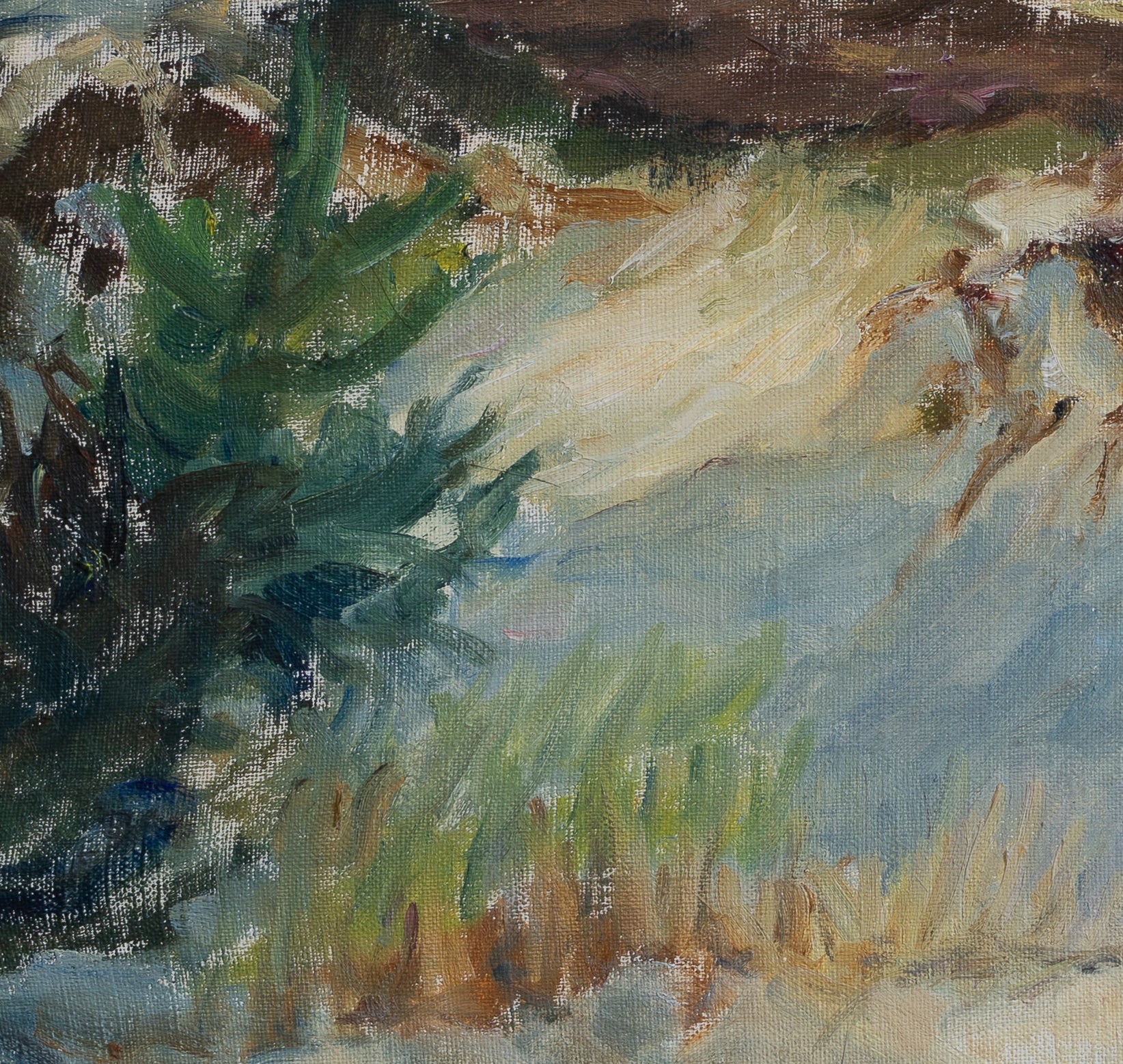 Vintage Art Room Mid Century Coastal Oil Painting From Sweden