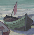 Load image into Gallery viewer, Original Oil Painting Vintage Mid Century Coastal Oil Painting From Sweden

