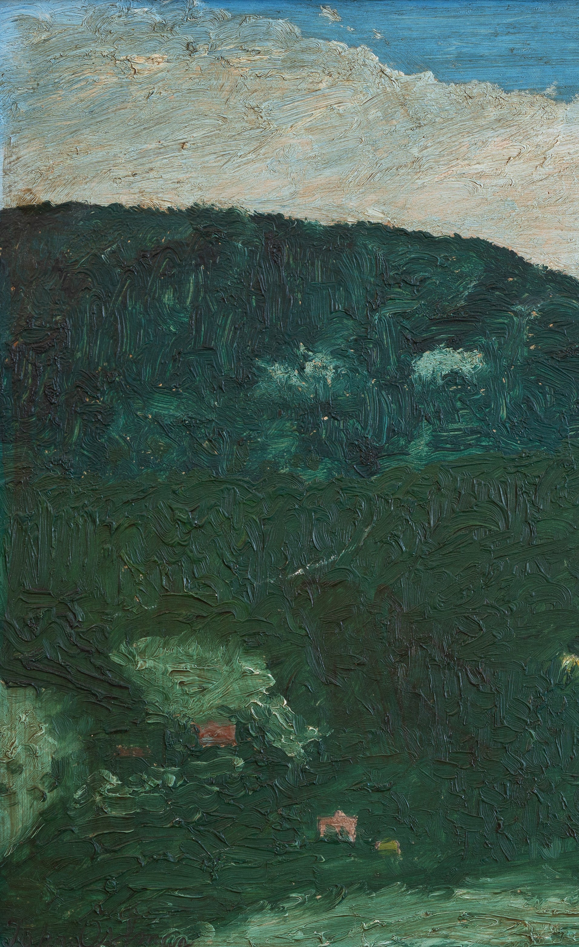 Vintage Art Original Mid Century Original Landscape from Sweden