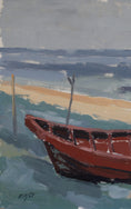 Load image into Gallery viewer, Mid Century Original Coastal Oil Painting Vintage Art from Sweden
